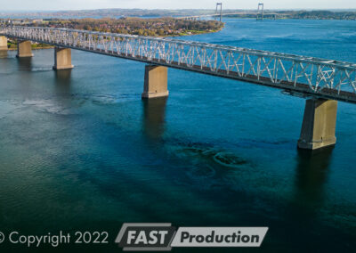 Professionelle dronefotos af den gamle Lillebæltsbro